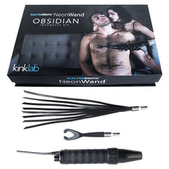 KinkLab Obsidian Neon Electrosex Wand Intensity Kit