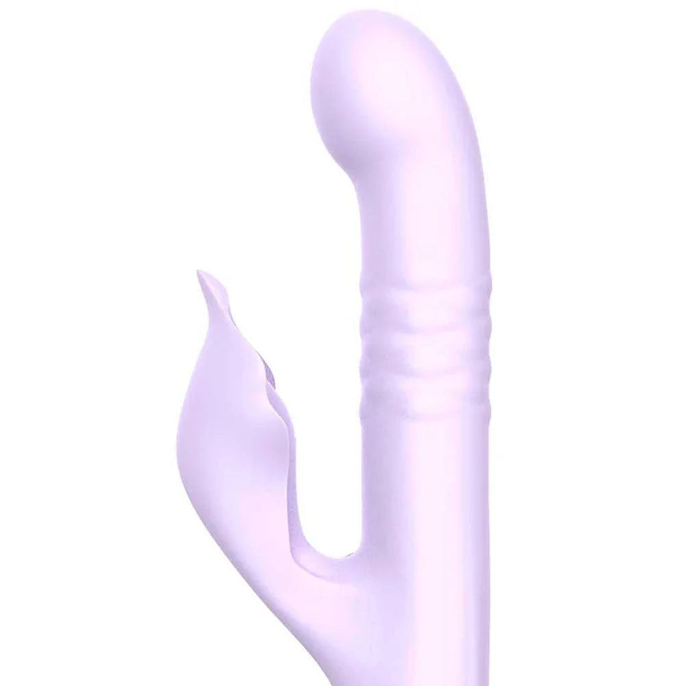Adam & Eve EVES THROBBER Pulsating Rabbit Vibrator - Lilac 25.4 cm USB Rechargeable