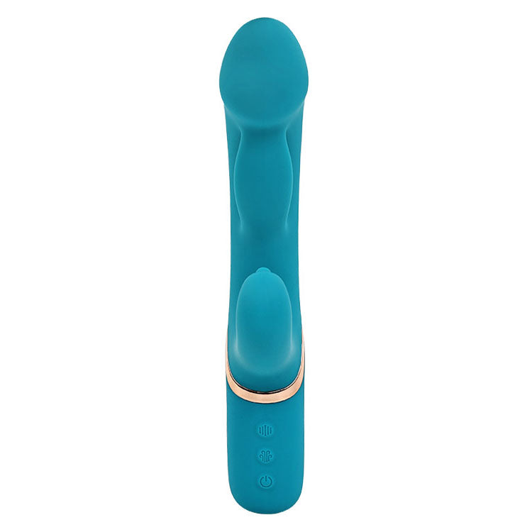 Adam & Eve SIRENS EMBRACE - Teal 24 cm USB Rechargeable Inflatable Rabbit Vibrator