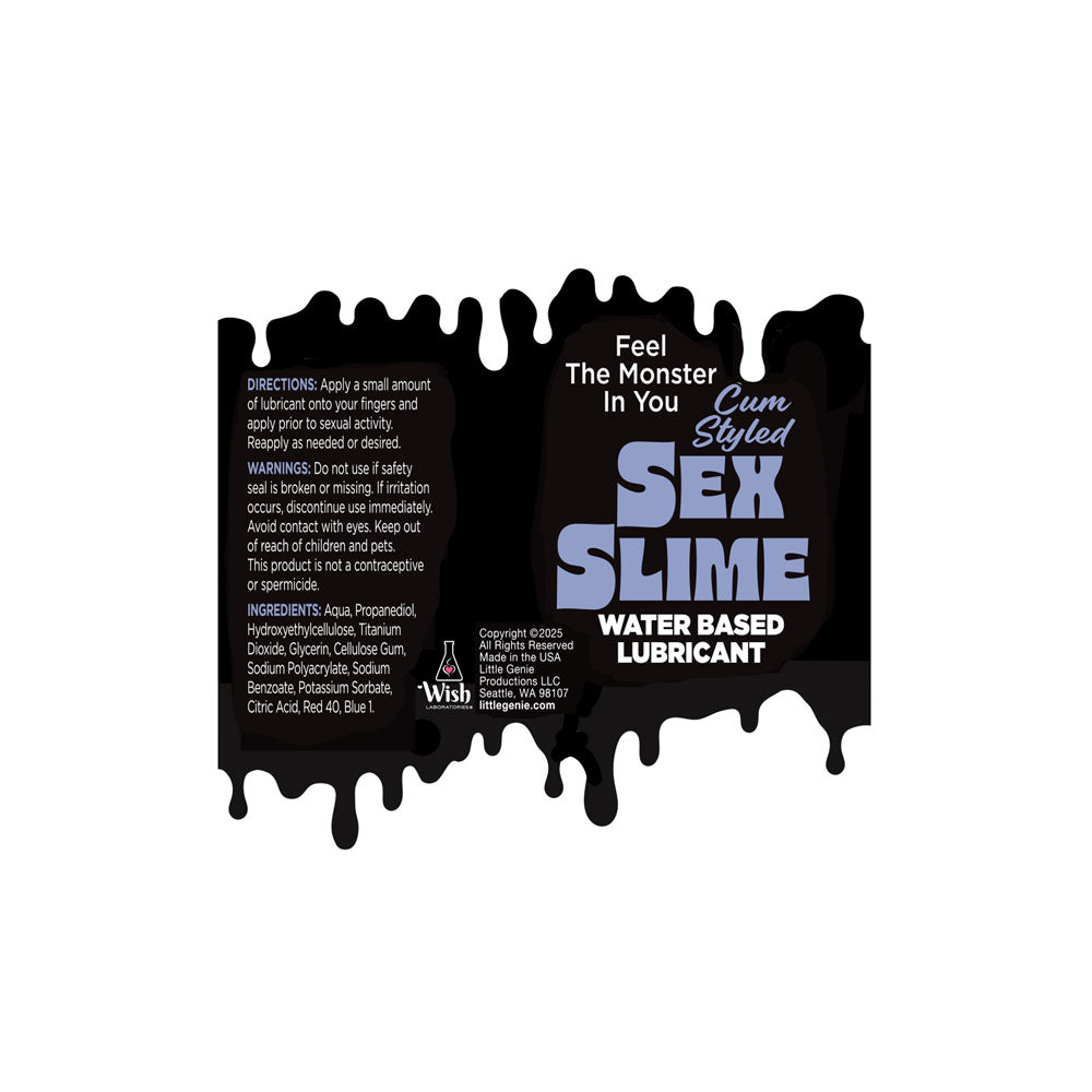 Sex Slime Cum Style Creature Purple Water Based Lubricant - 120 ml Bottle