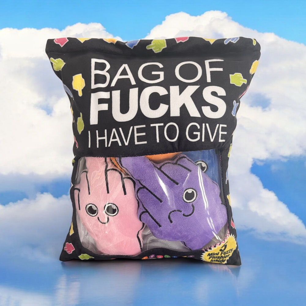 Bag Of Fucks I Have To Give - Mini Fuzzy FU Plushy Pillows - Set of 5