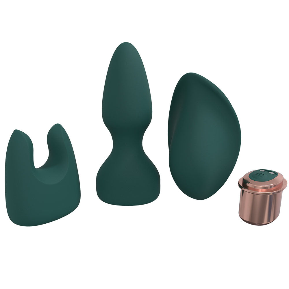 LOVELINE Ultimate Butt Plug and Bullet Vibrator Kit ,  - Green