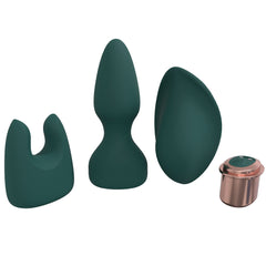 LOVELINE Ultimate Butt Plug and Bullet Vibrator Kit ,  - Green