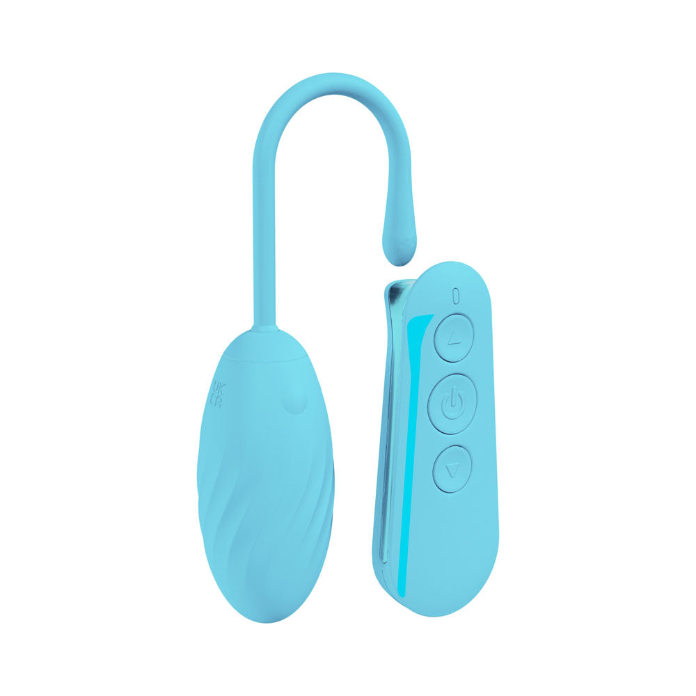 LOVELINE Felicite Vibrating Egg with Wireless Remote - Blue USB Rechargeable