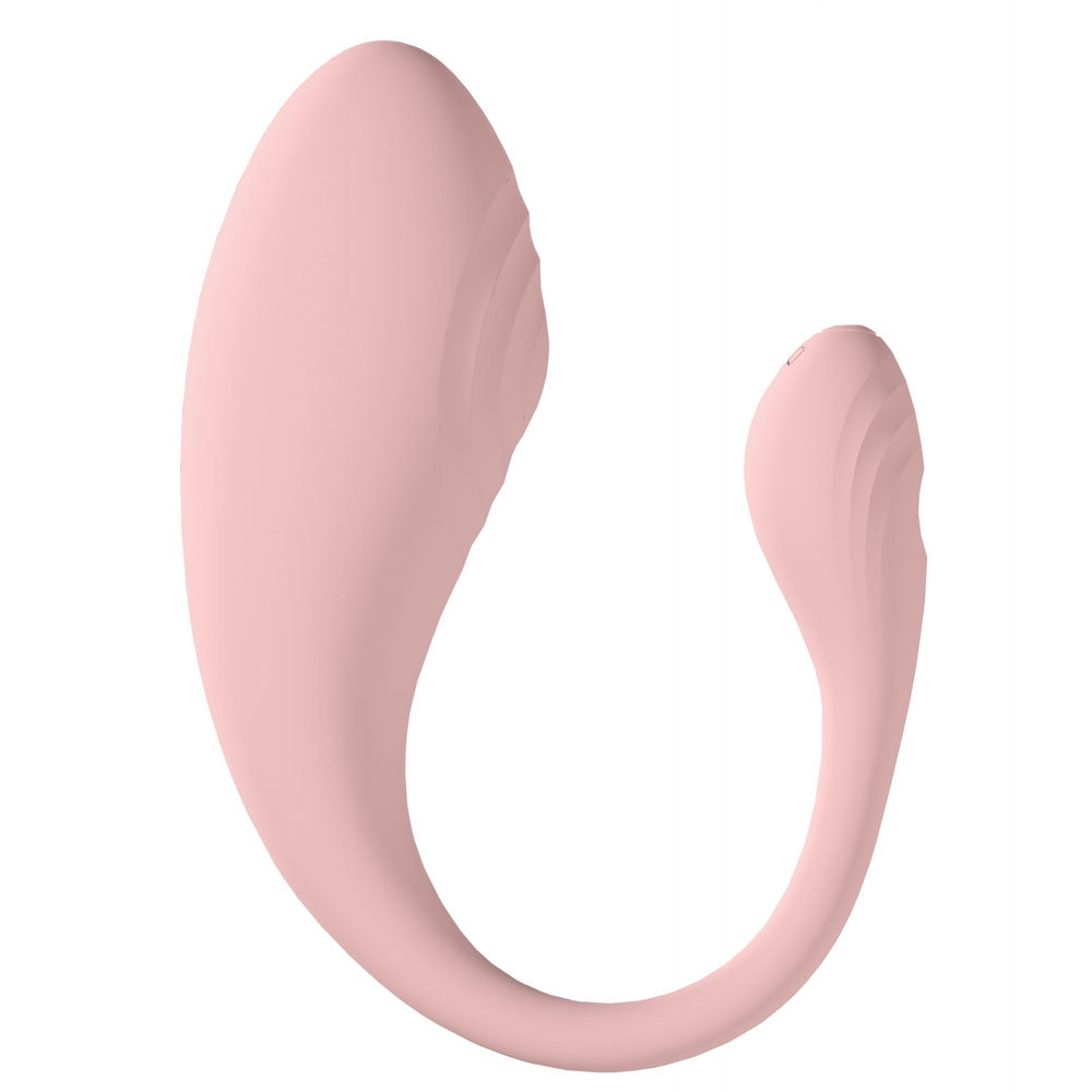 LOVELINE Wave - Pink USB Rechargeable C-Shaped Vibrator with Remote