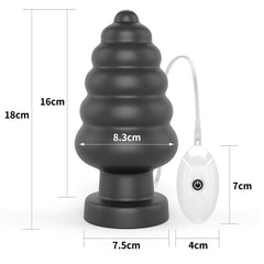 King Sized 7'' Vibrating Anal Cracker Butt Plug