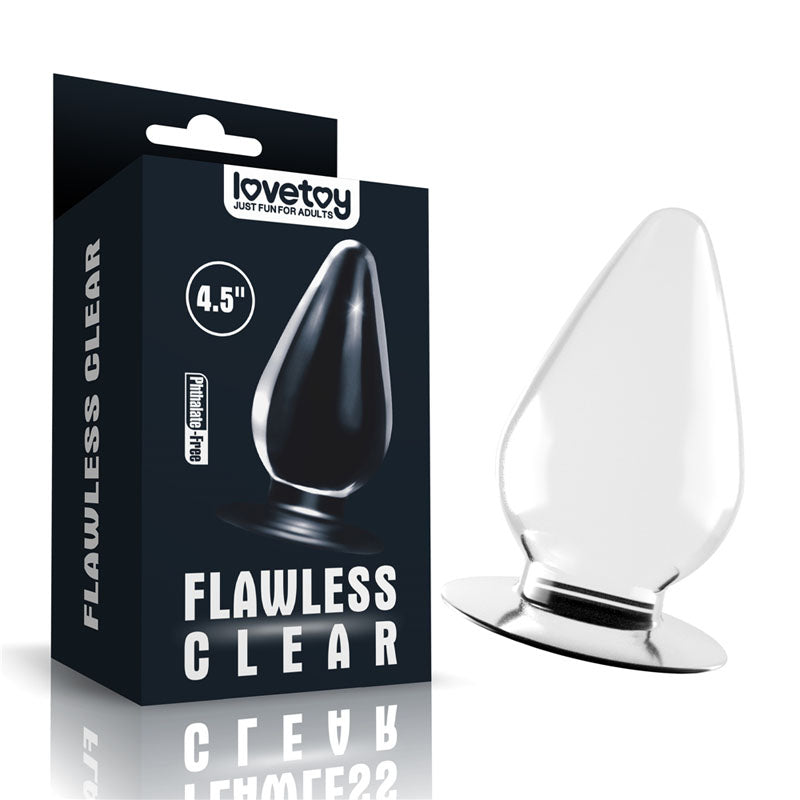 Flawless Clear Anal Butt Plug Plug 4.5''