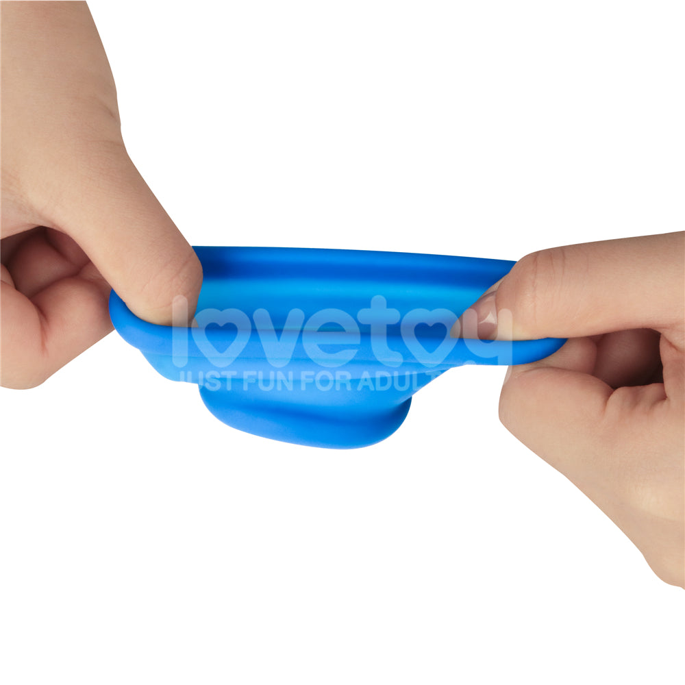 Pinnacle Pro Tapered Squeeze - Blue Ball Stretcher cock ring