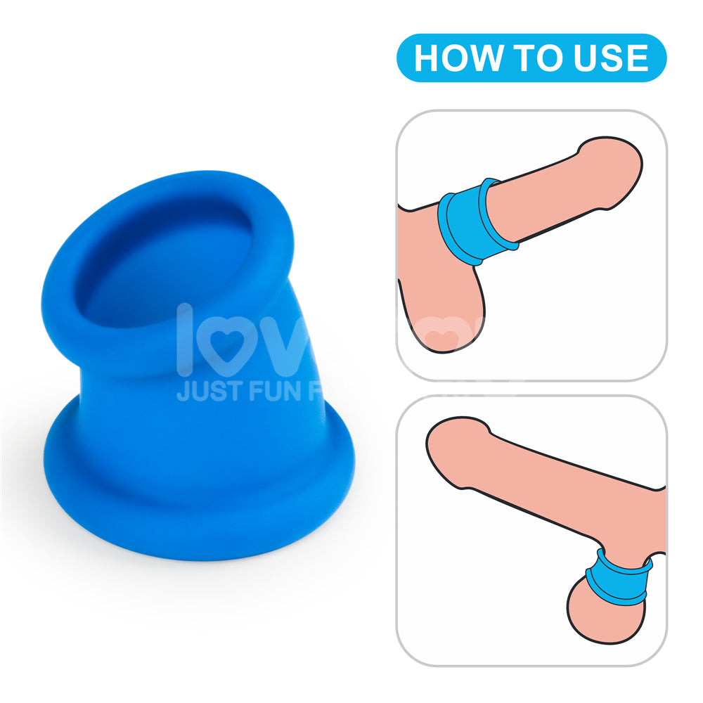 Pinnacle Pro Tapered Squeeze - Blue Ball Stretcher cock ring