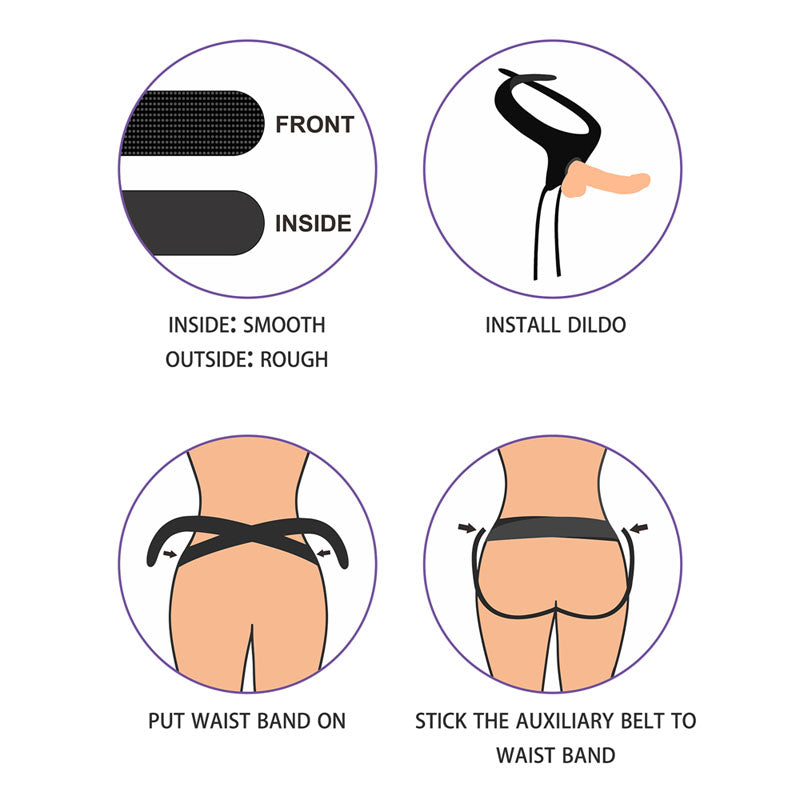 Ingen Easy Black Adjustable Strap-On Harness (No Probe Included)