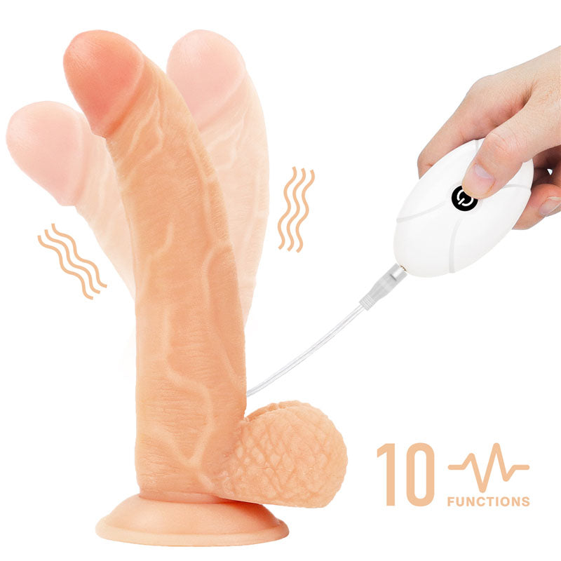 Ingen Vibrating Strap-On Set - Flesh 21.6 cm (8.5'')