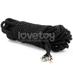 Rebellion Reign Silky Bondage Rope - Black - 10 metre length