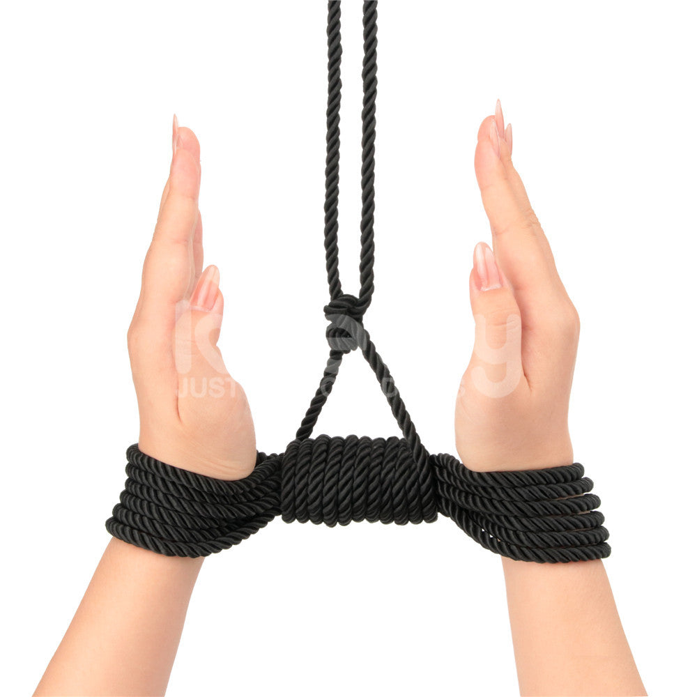 Rebellion Reign Silky Bondage Rope - Black - 10 metre length