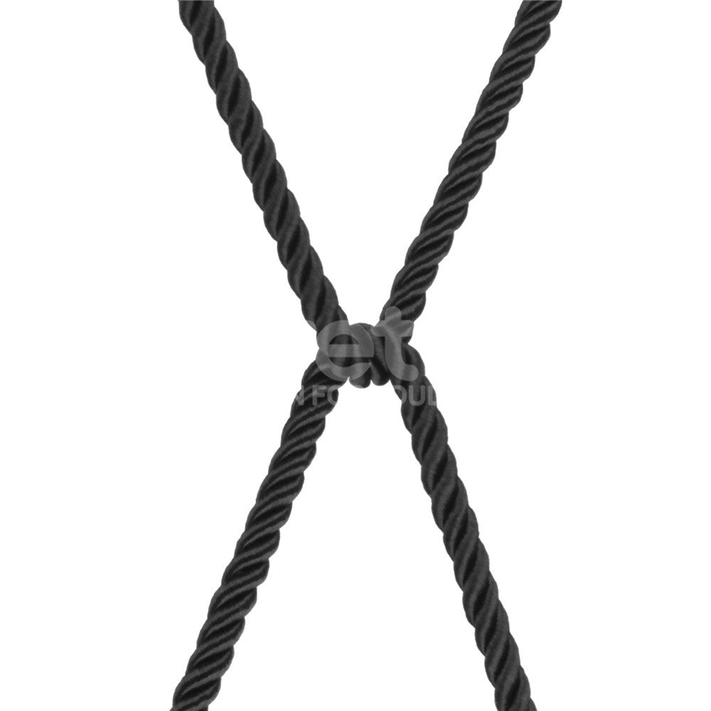 Rebellion Reign Silky Bondage Rope - Black - 10 metre length