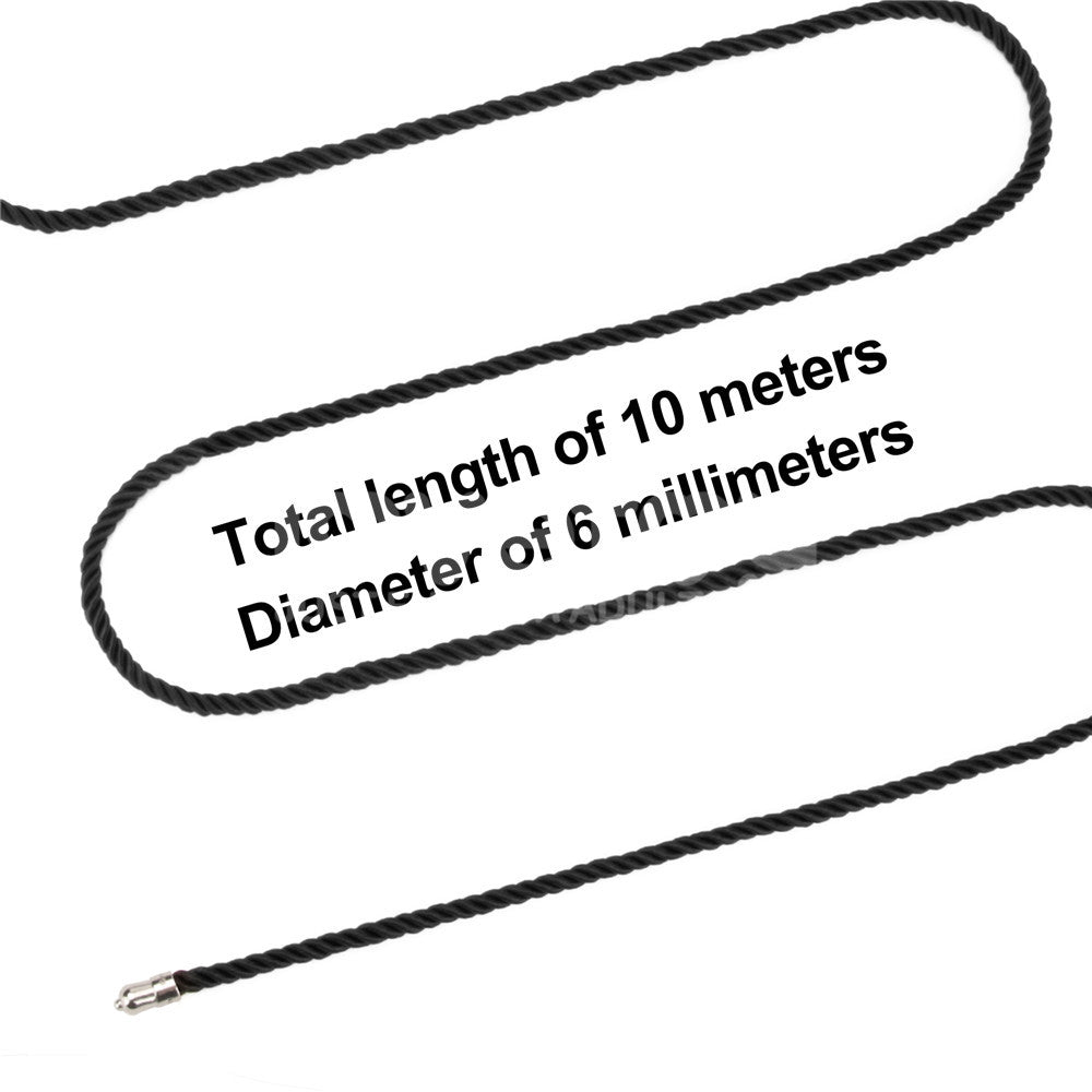 Rebellion Reign Silky Bondage Rope - Black - 10 metre length