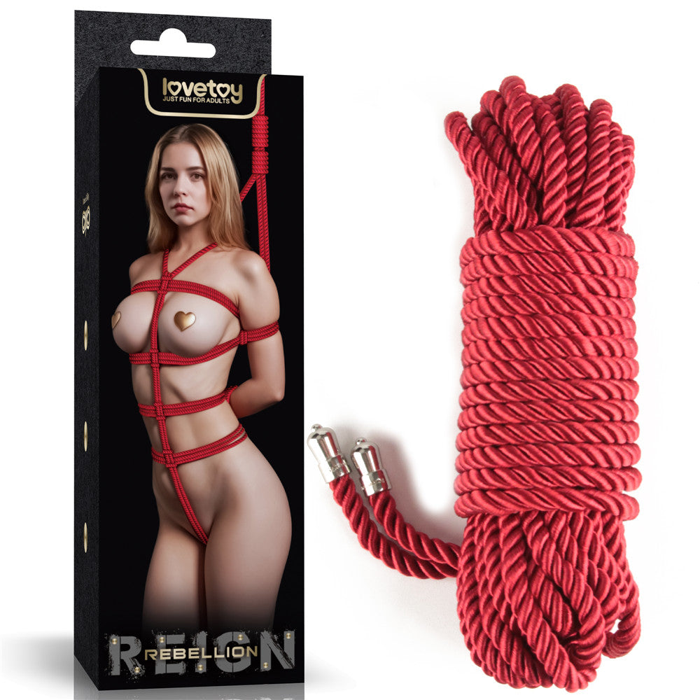 Rebellion Reign Silky Red Bondage Rope - 10 metre length