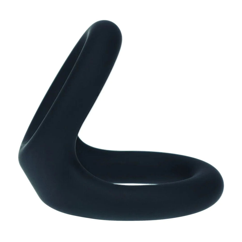 LEVELZ Double O Silicone Medium Cock & Balls Rings - Black