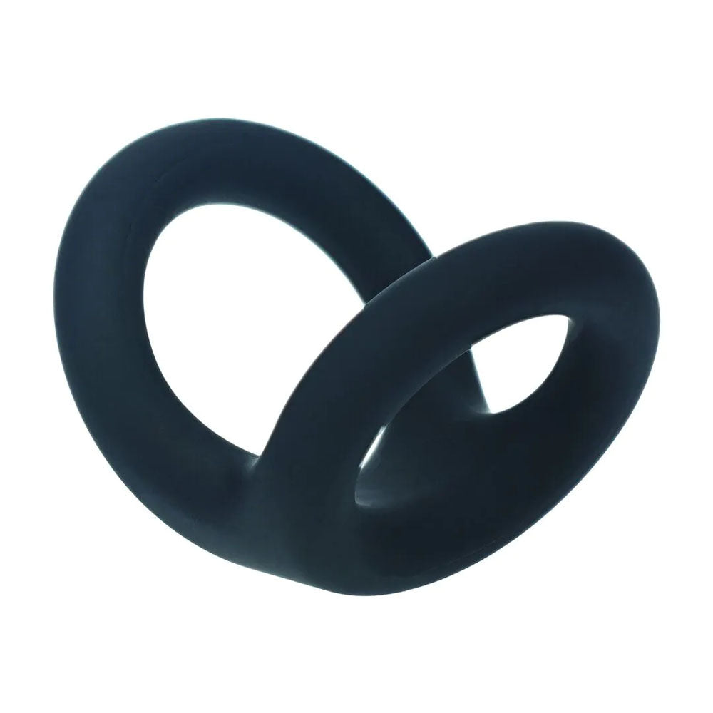 LEVELZ Double O Silicone Medium Cock & Balls Rings - Black
