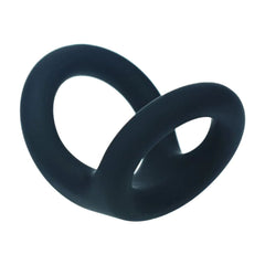 LEVELZ Double O Silicone Medium Cock & Balls Rings - Black