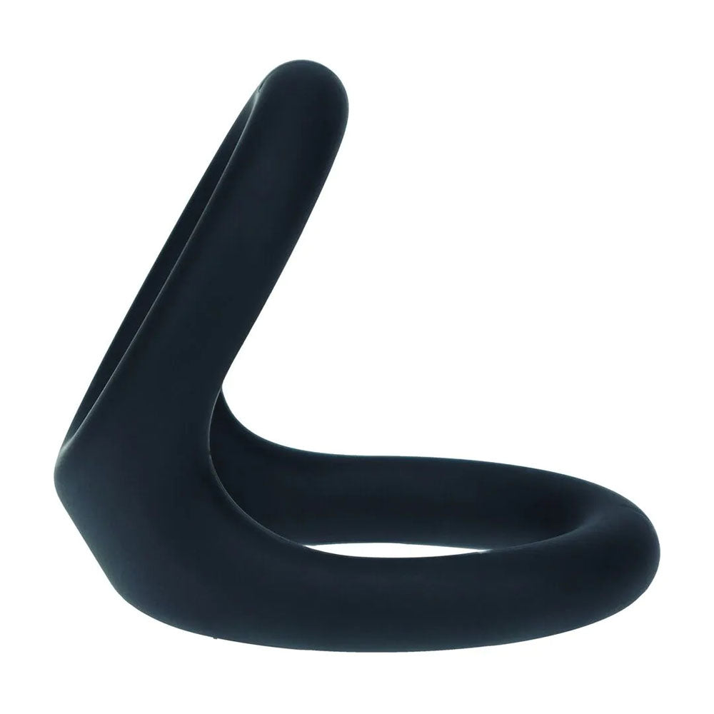 LEVELZ Double O Silicone Cock & Balls Rings - Large Black