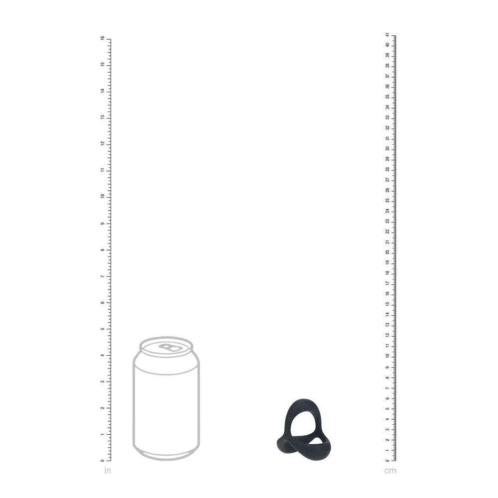 LEVELZ Tri O Ergo Silicone Cock Ring - Black Cock & Balls Rings