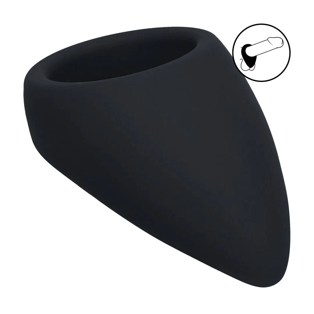 LEVELZ Teardrop Silicone Cock Ring - Black