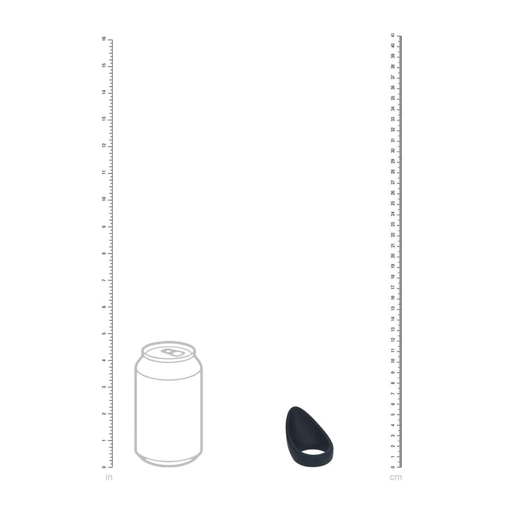 LEVELZ Teardrop Silicone Cock Ring - Black