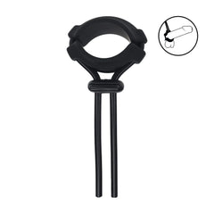 LEVELZ Wide Detachable Adjustable Lasso Cock Ring - Black