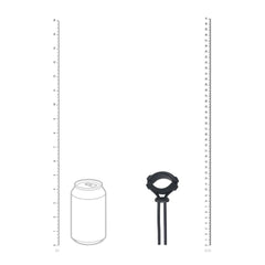 LEVELZ Wide Detachable Adjustable Lasso Cock Ring - Black