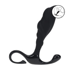 LEVELZ Rippled with Hard Loop Prostate Massager - Black Small