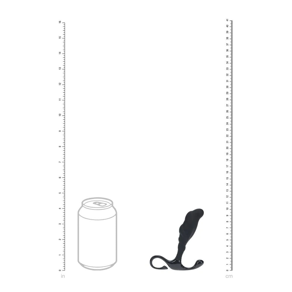 LEVELZ Rippled with Hard Loop Prostate Massager - Black Small