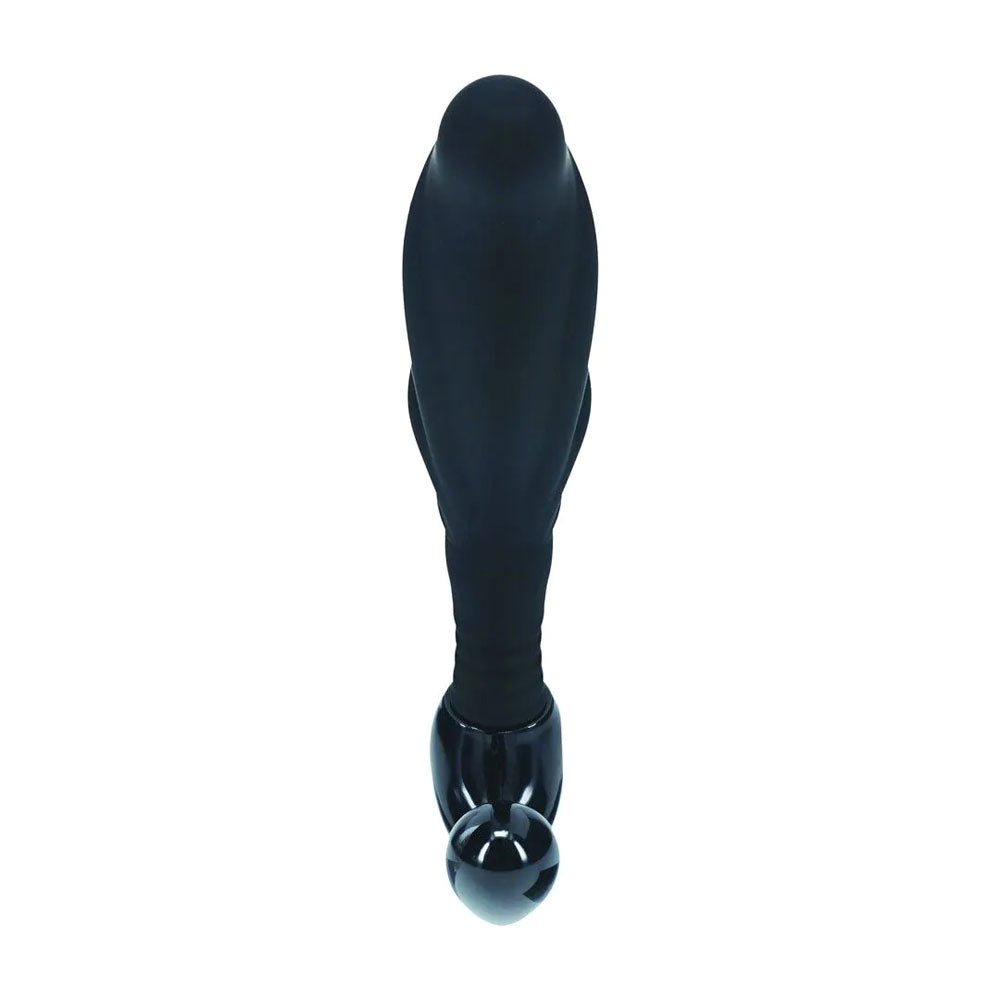 LEVELZ Rippled with Hard Loop Prostate Massager -  Medium Black