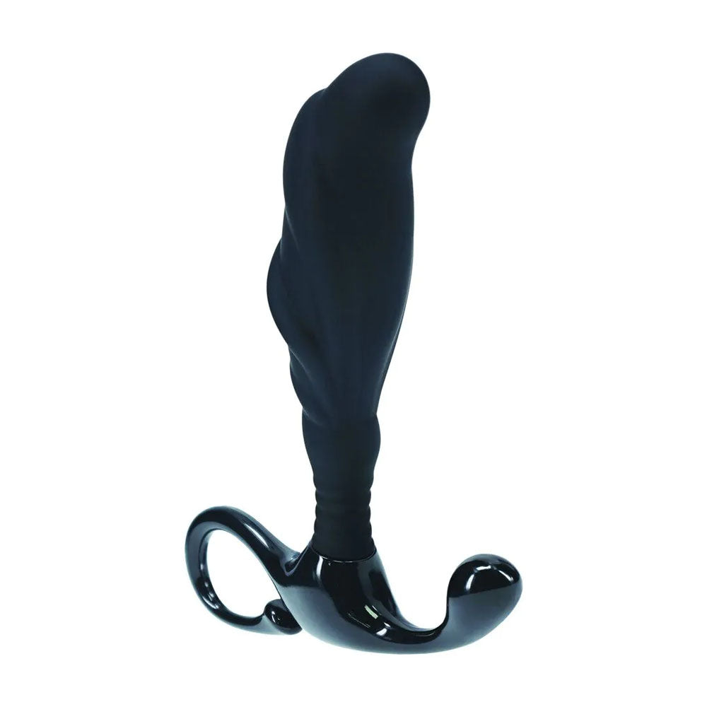 LEVELZ Rippled with Hard Loop Prostate Massager - Large Black