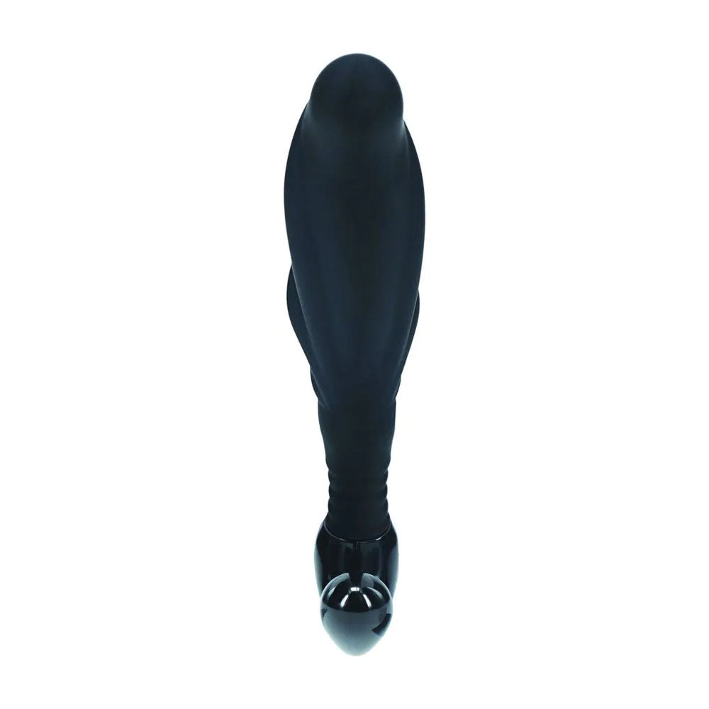 LEVELZ Rippled with Hard Loop Prostate Massager - Large Black