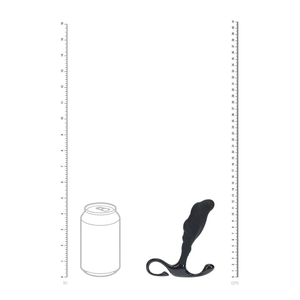 LEVELZ Rippled with Hard Loop Prostate Massager - Large Black