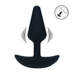 LEVELZ Classic Vibrating Silicone Anal Plug - Black Small USB Rechargeable