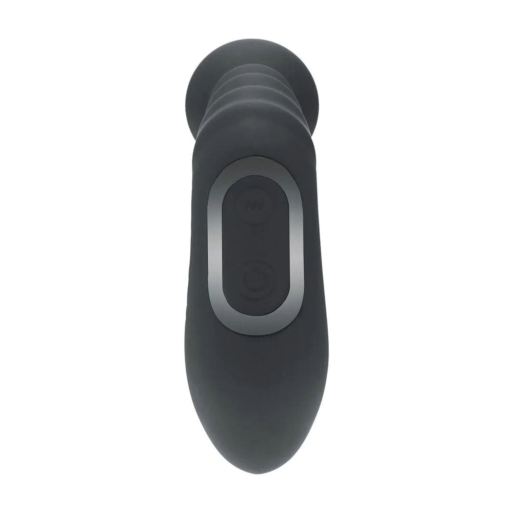 LEVELZ Rechargeable Beaded Prostate Massager - Black USB Rechargeable Heating + Vibrating