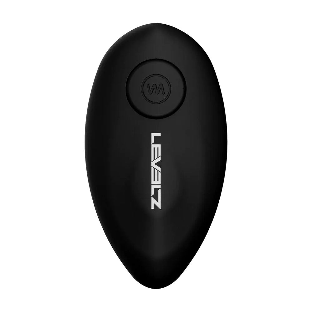 LEVELZ Remote Controlled Vibrating TriO Cock Ring with Prostate Stimulator - Black USB Rechargeable