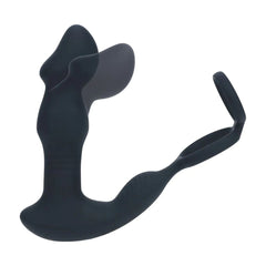 LEVELZ Remote Controlled Prostate Stimulator with Cock Ring - Black USB Rechargeable Vibrating Thrusting Prostate Massager