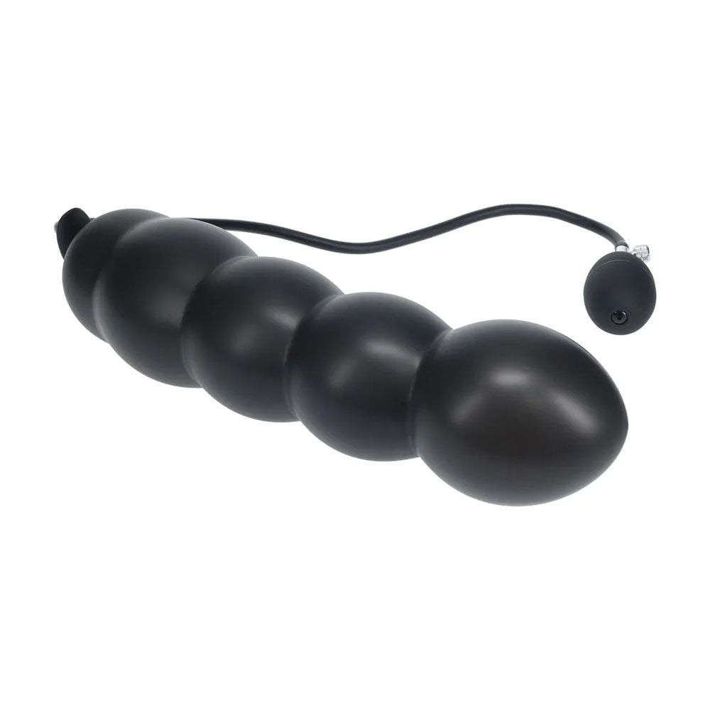 LEVELZ Beaded Inflatable Anal Plug - Black Butt Plug