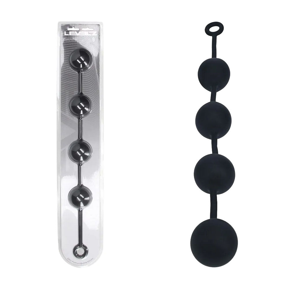 LEVELZ Round Anal Balls - Black 52.5 cm XXL Anal Beads