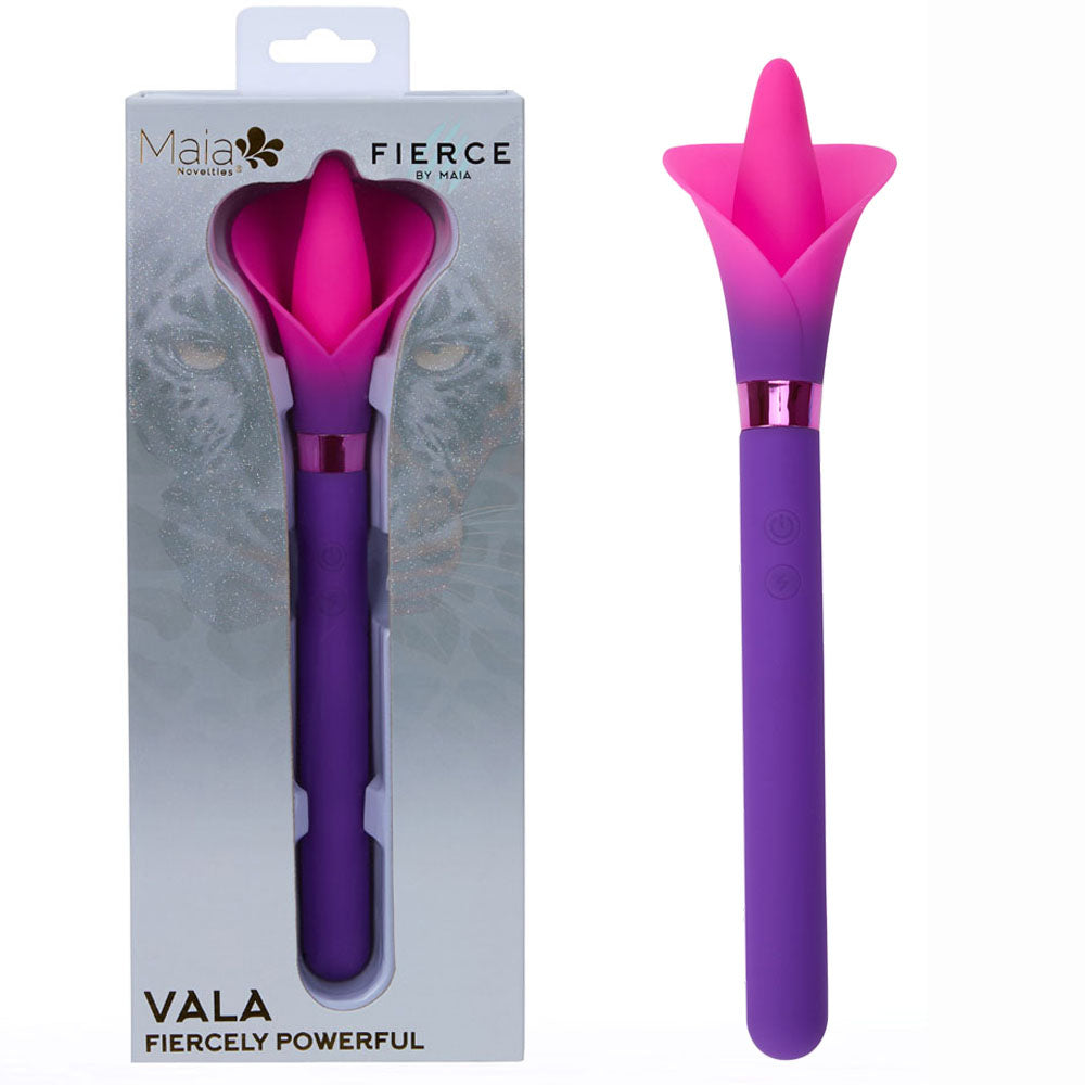Maia VALA Flower Vibrator - Purple/Pink 22.2 cm USB Rechargeable