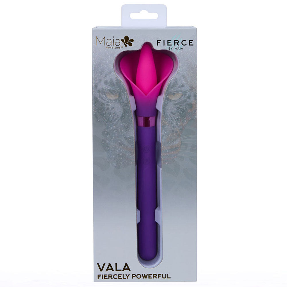 Maia VALA Flower Vibrator - Purple/Pink 22.2 cm USB Rechargeable
