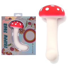Maia ALICE - Red/White 15.2 cm USB Rechargeable Dual Vibrating Mushroom