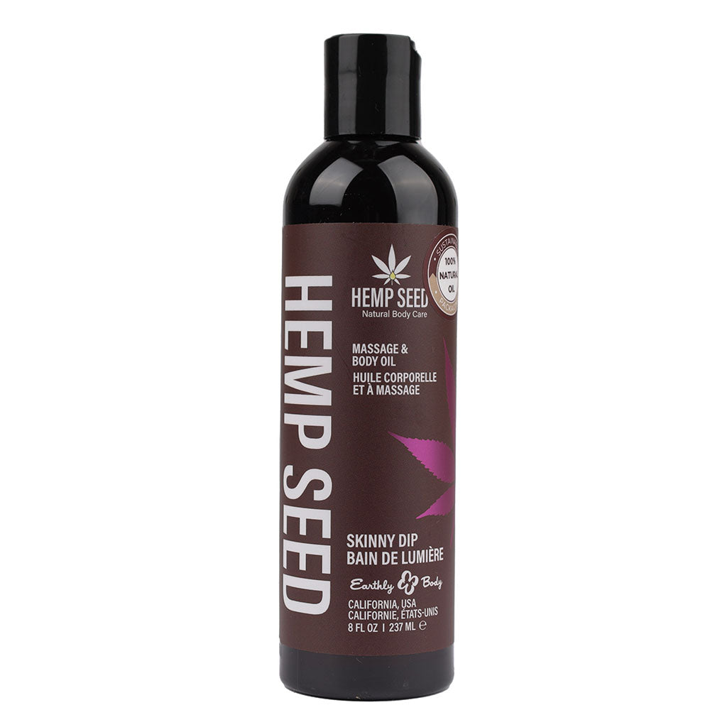 Hemp Seed Massage & Body Oil - Vanilla & Fairy Floss Scented - 237 ml