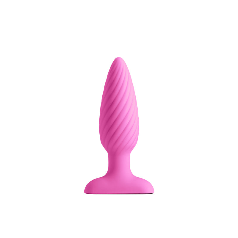 INYA Swirl - Pink - Pink 10.7 cm USB Rechargeable Vibrating Butt Plug