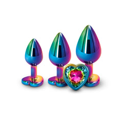 Rear Assets -  Butt Plug Trainer Kit - Multicolour - Rainbow Heart