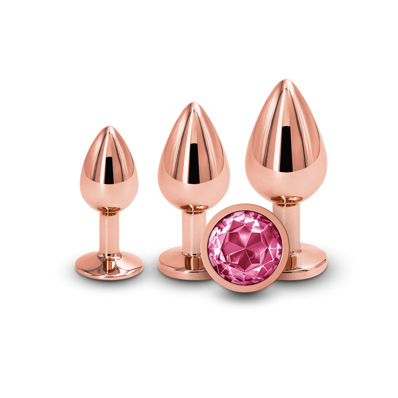Rear Assets Trainer Butt Plug Kit - Rose Gold - Pink