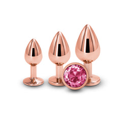 Rear Assets Trainer Butt Plug Kit - Rose Gold - Pink