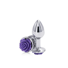 Rear Assets Rose Butt Plug Small Purple